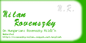 milan rovenszky business card